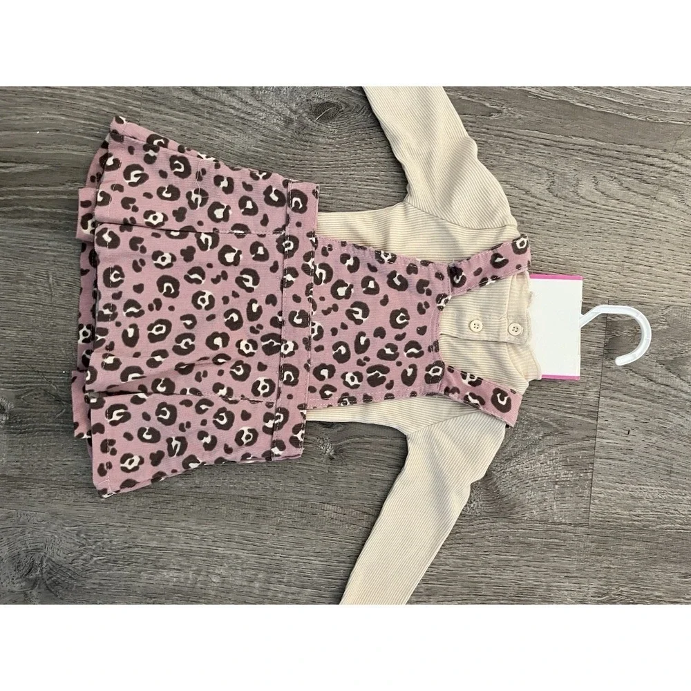 Little Lass Girls Set 3 Piece Animal Prints Size 6 Month NWT NEW - Picture 4 of 5